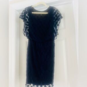 Beautiful navy dress with lace over lay by Enfocus Studio size 8